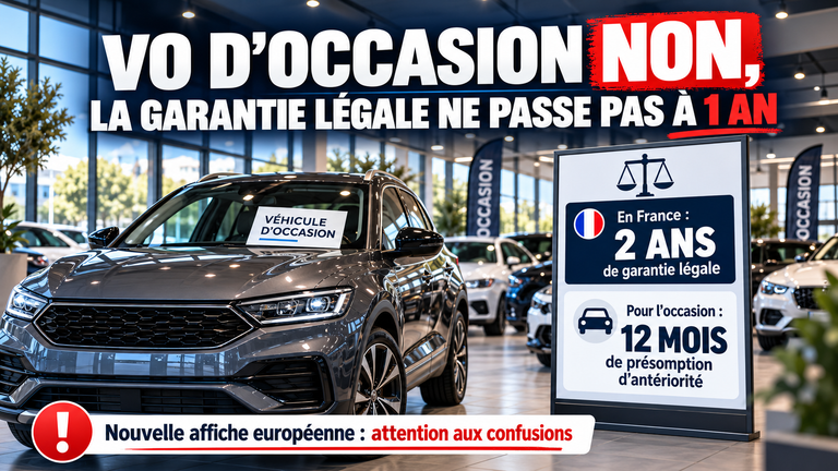 garantie légale véhicule d’occasion ce qui change en 2026